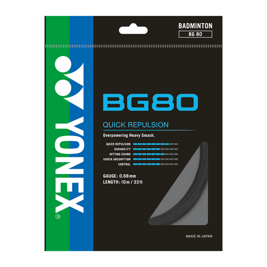 Yonex BG 80 Badminton String - 10m