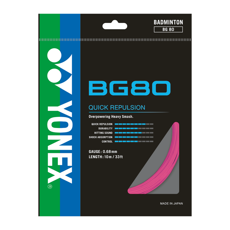 Yonex BG 80 Badminton String - 10m