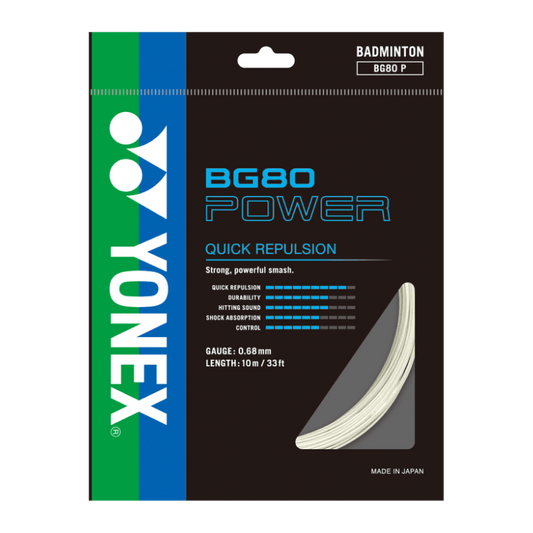 Yonex BG 80 Power Badminton String - 10m