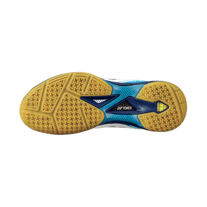 Sole View - Yonex Power Cushion 65 Z Men White/Ocean Blue Badminton Shoes