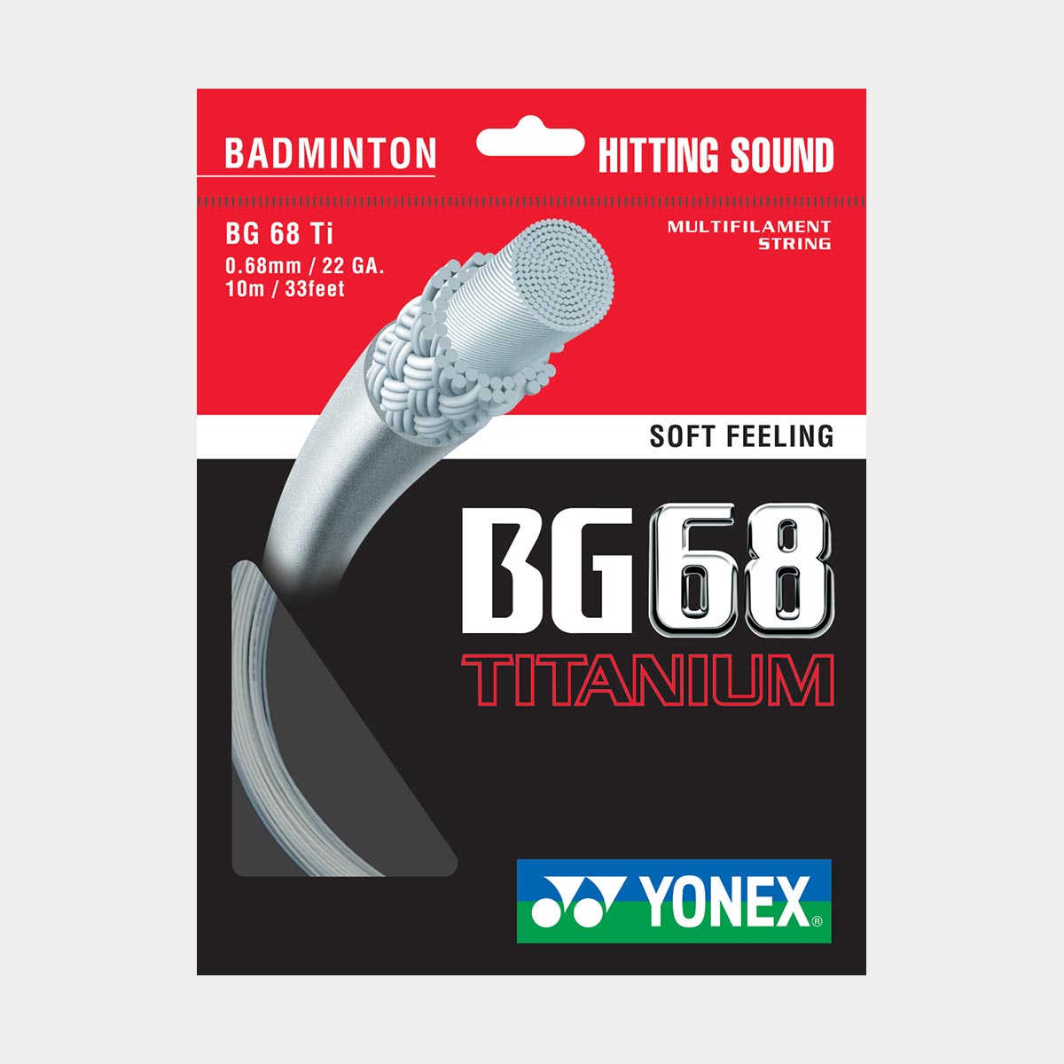 Yonex BG 68 Titanium Badminton String - 10m